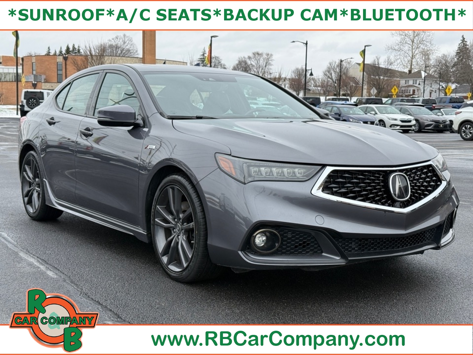 Gray 2019 Acura TLX A-Spec FWD with Technology Package Sedan Front-Wheel Drive 8-Speed Automatic