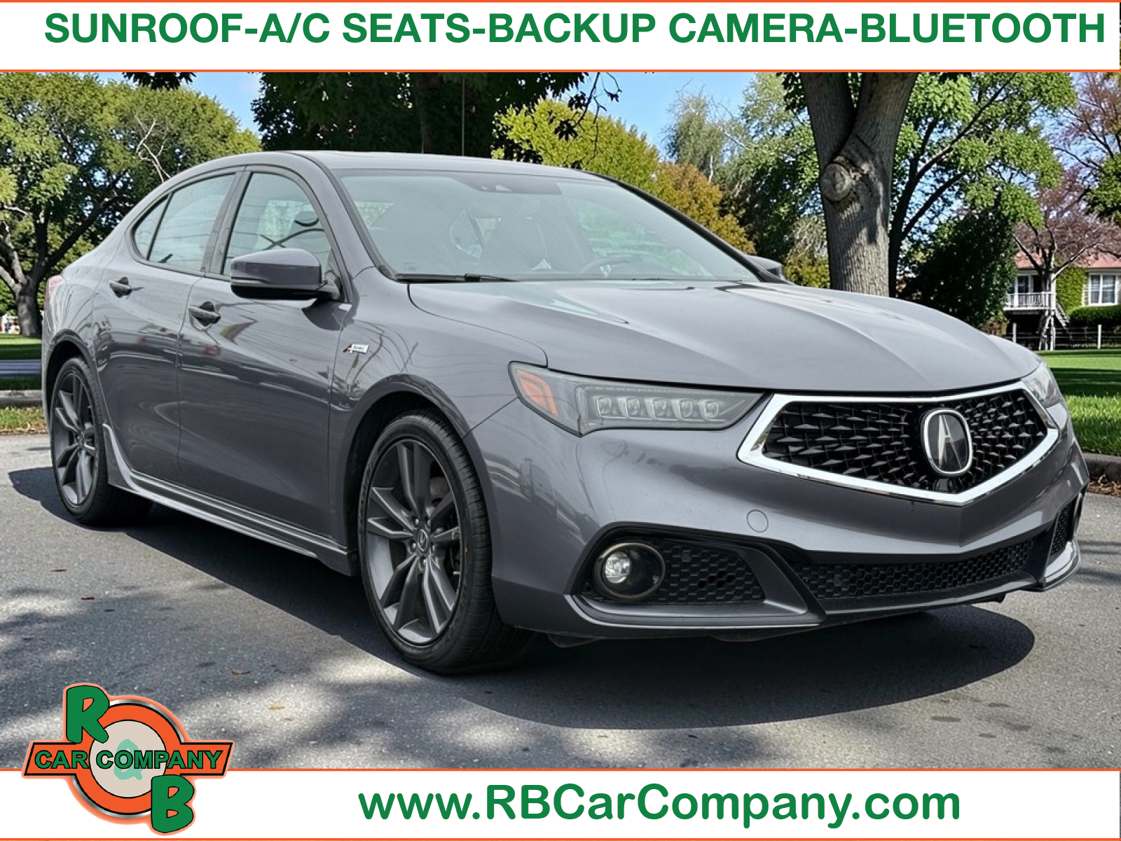 Gray 2019 Acura TLX A-Spec FWD with Technology Package Sedan Front-Wheel Drive 8-Speed Automatic