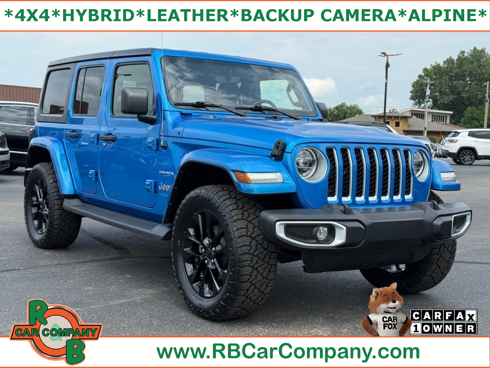 Hydro Blue Pearlcoat 2021 Jeep Wrangler 4xe SUV / Crossover Four-Wheel Drive 8-Speed Automatic