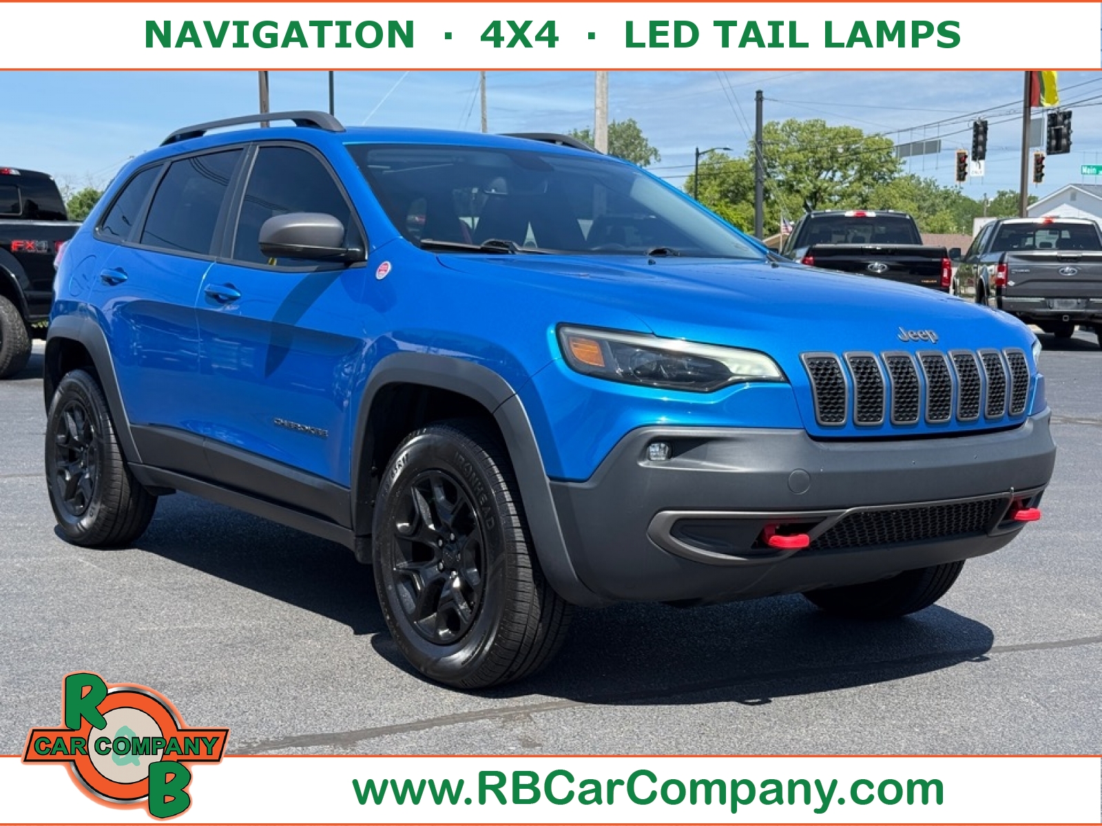 Hydro Blue Pearlcoat 2019 Jeep Cherokee Trailhawk Elite 4WD SUV / Crossover Four-Wheel Drive 9-Speed Automatic