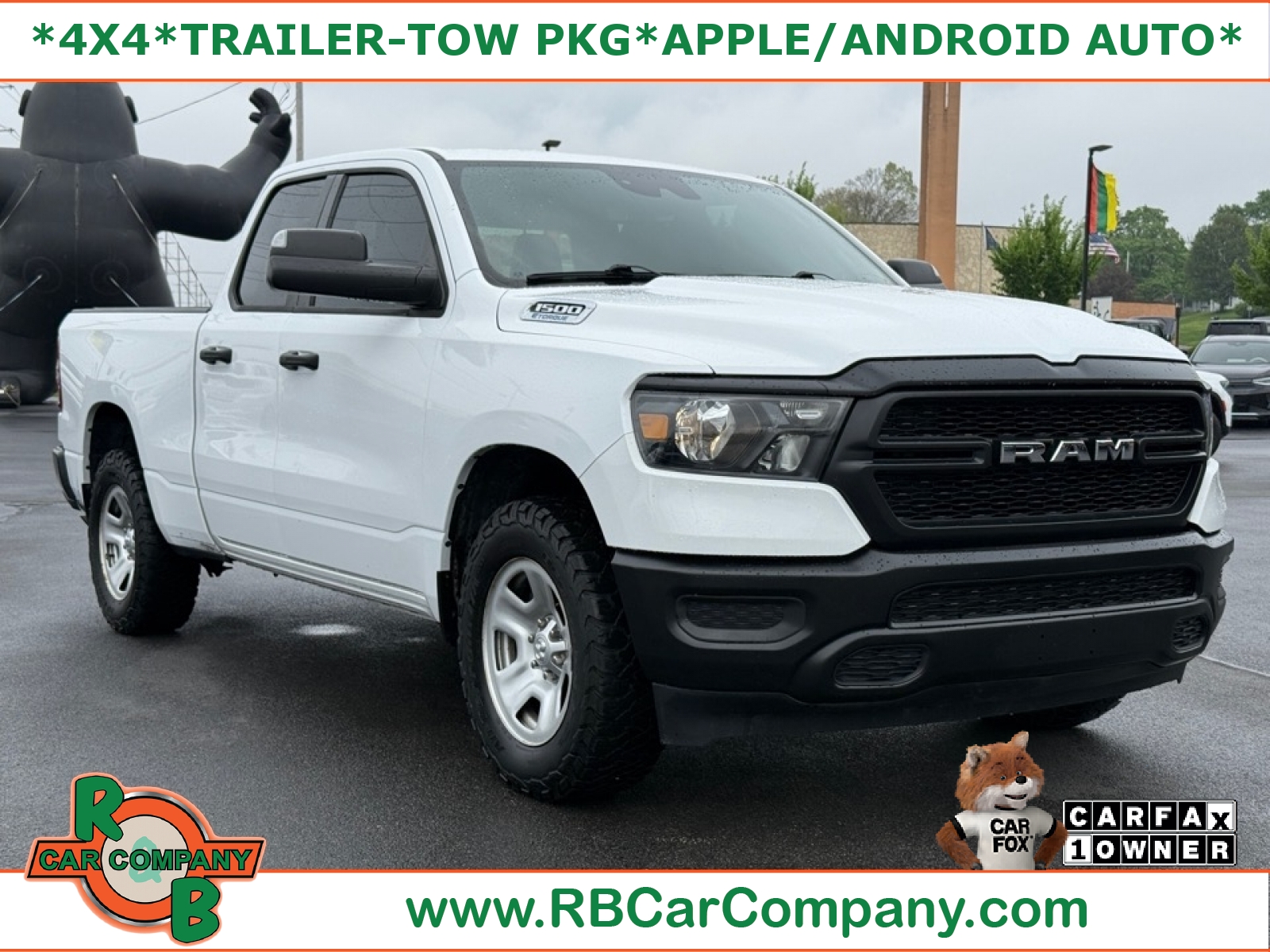 Bright White Clearcoat 2024 RAM 1500 Pickup Truck Four-Wheel Drive 8-Speed Automatic