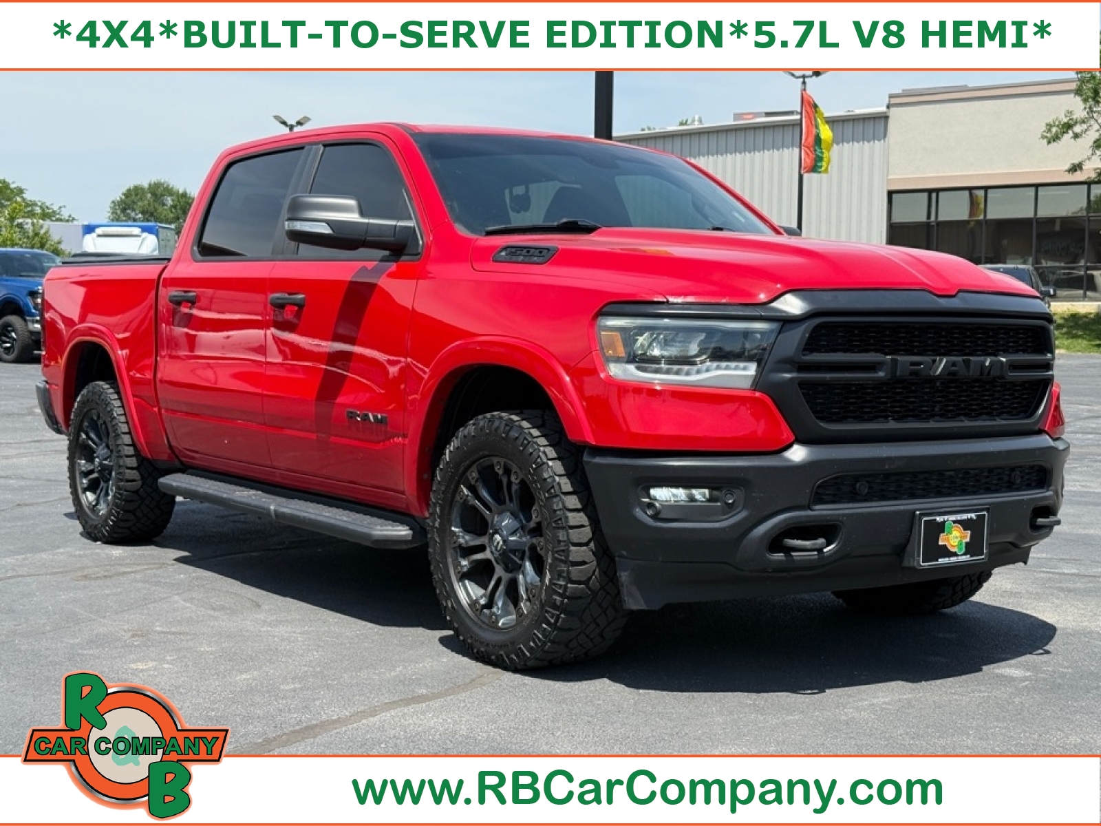 Flame Red 2021 RAM 1500 Pickup Truck Four-Wheel Drive 8-Speed Automatic