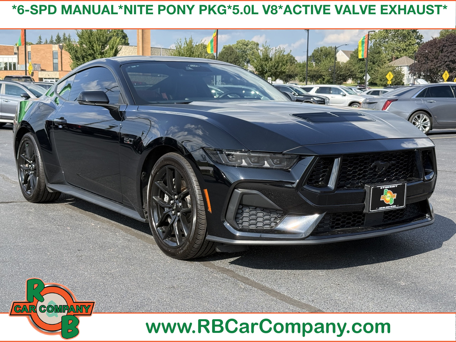 Shadow Black 2024 Ford Mustang Coupe Rear-Wheel Drive 6-Speed Manual