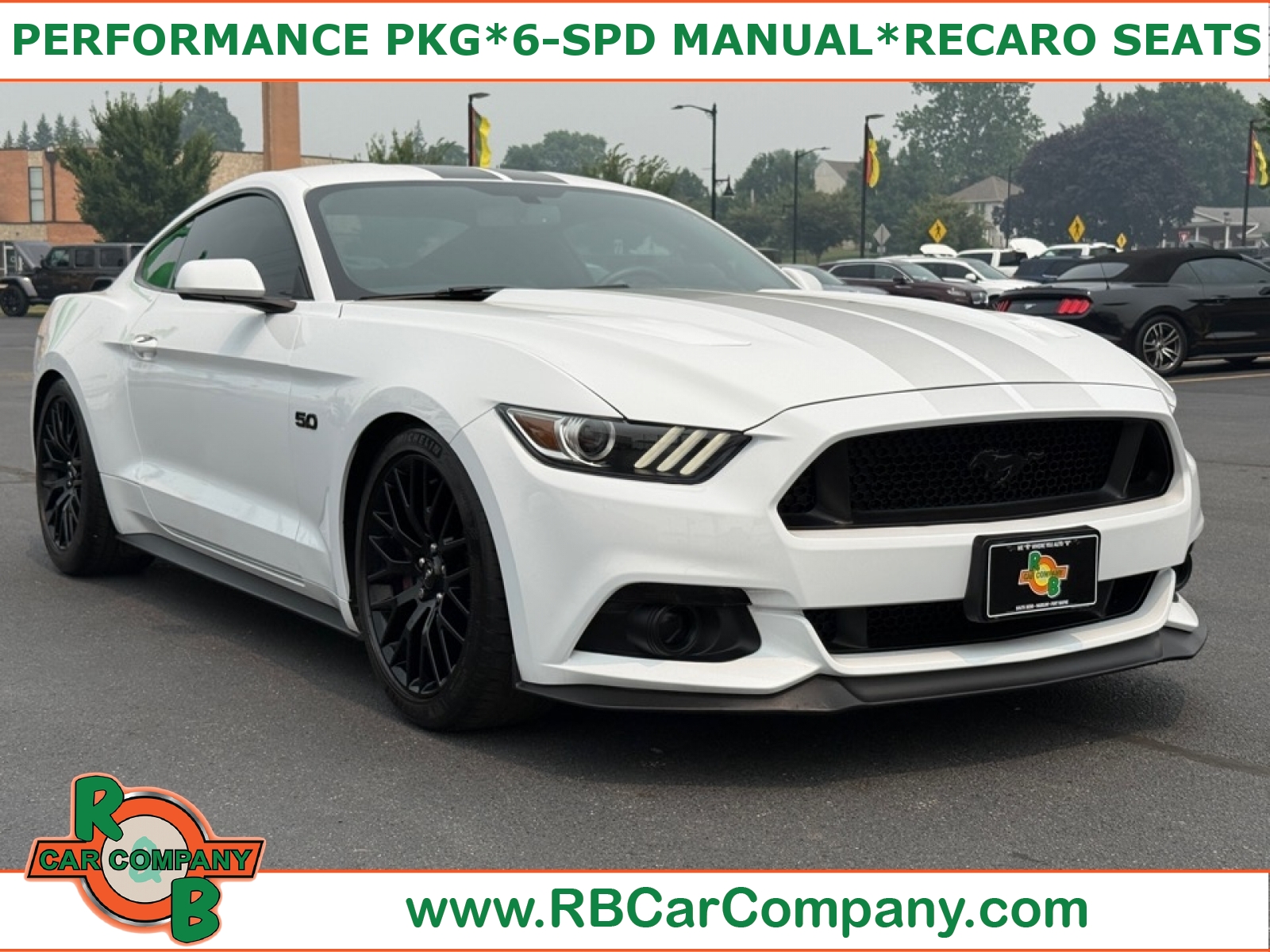 Oxford White 2016 Ford Mustang Coupe Rear-Wheel Drive 6-Speed Manual