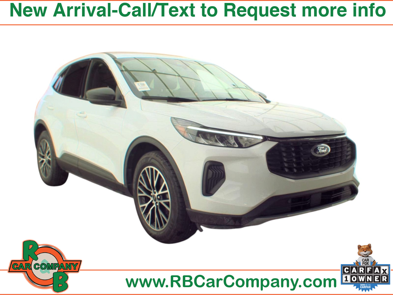 Oxford White 2023 Ford Escape Hybrid SUV / Crossover All-Wheel Drive Continuously Variable Transmission