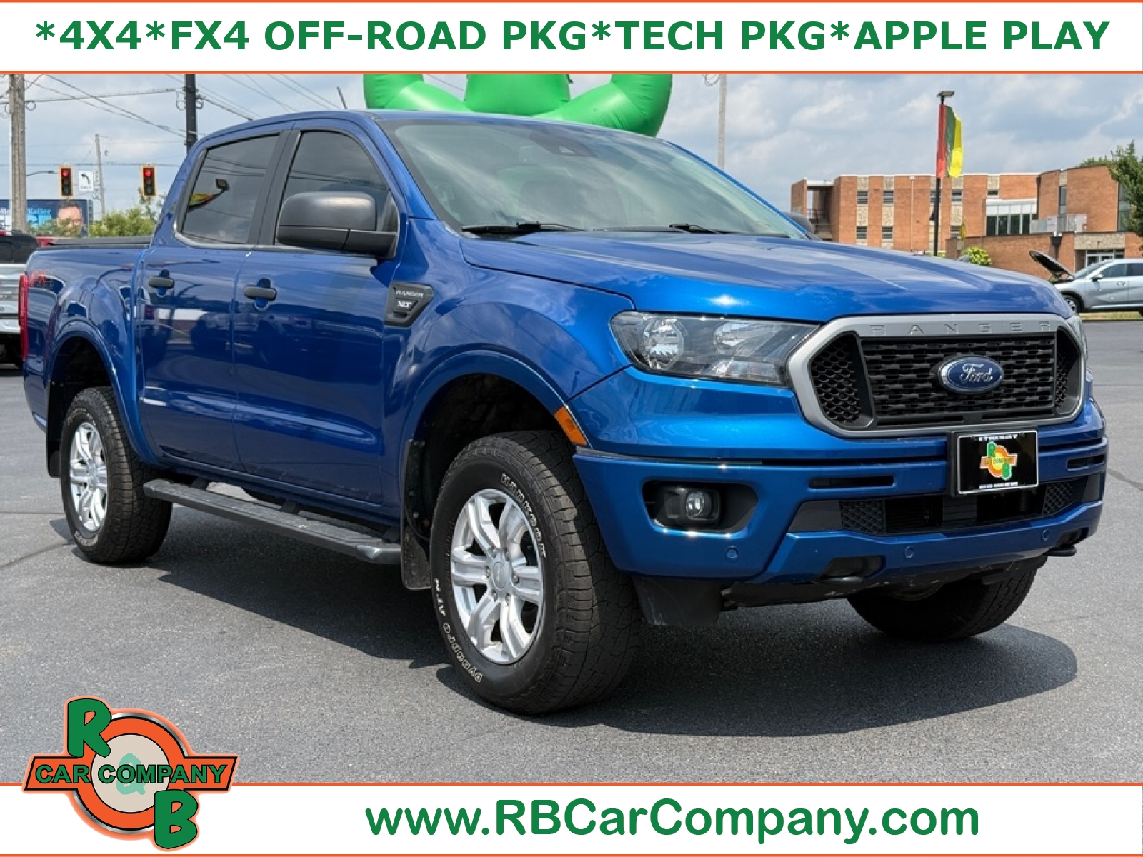Lightning Blue Metallic 2020 Ford Ranger Pickup Truck Four-Wheel Drive Automatic