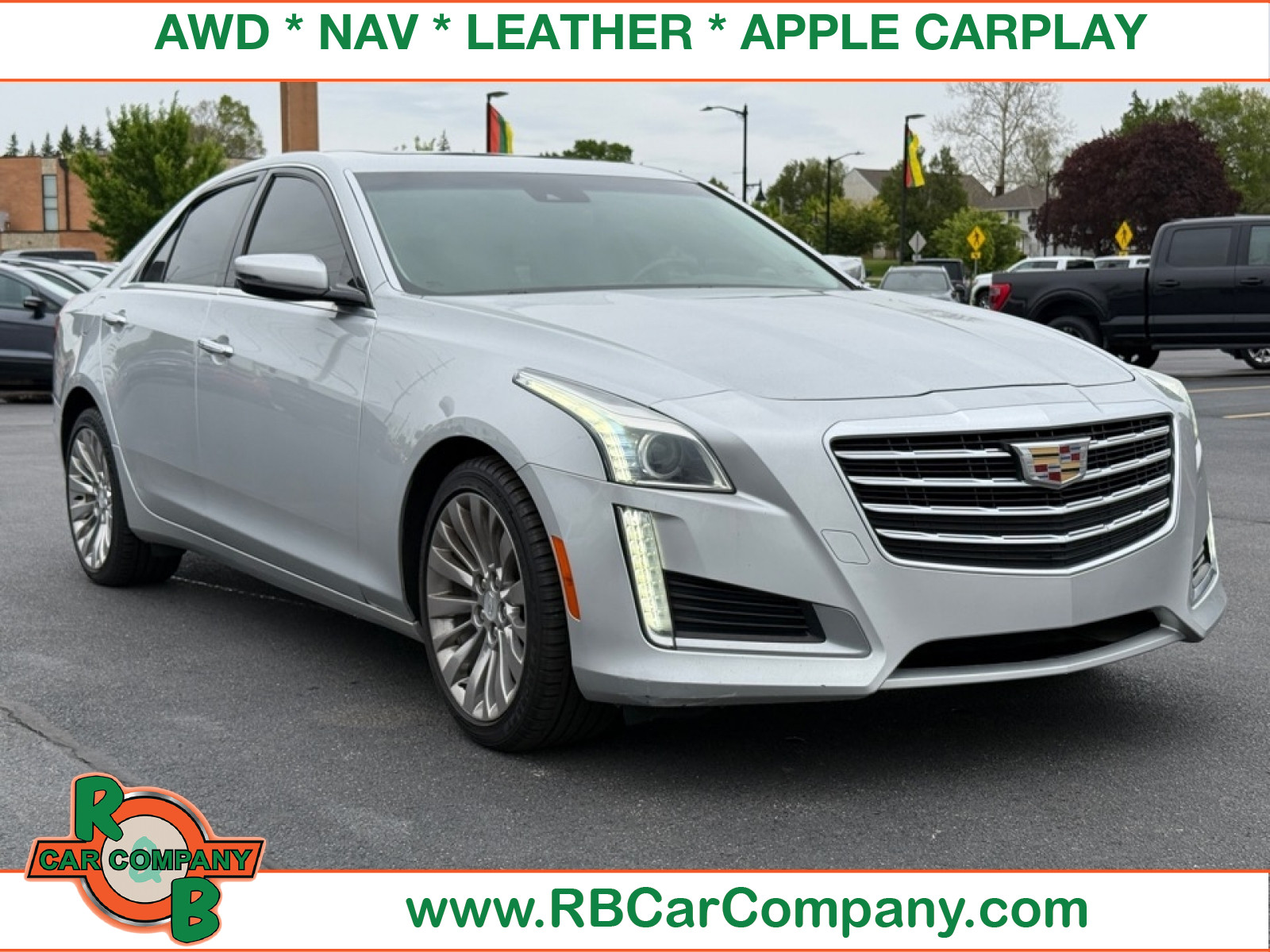 Radiant Silver Metallic 2019 Cadillac CTS Sedan All-Wheel Drive 8-Speed Automatic