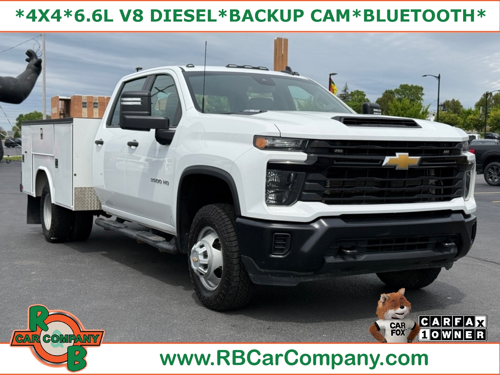 Summit White 2024 Chevrolet Silverado 3500HD Chassis Work Truck Crew Cab 4WD Pickup Truck Four-Wheel Drive Automatic
