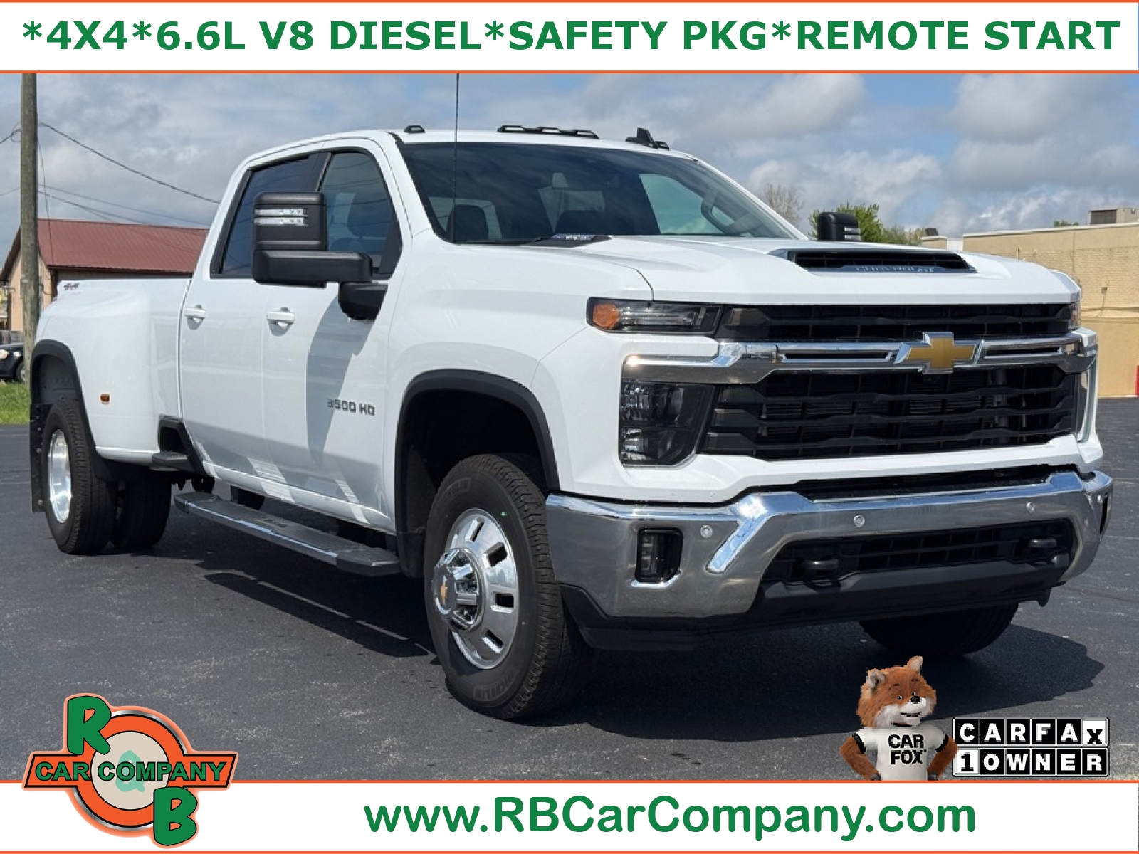 Summit White 2025 Chevrolet Silverado 3500HD LT Crew Cab LB 4WD Pickup Truck Four-Wheel Drive Automatic