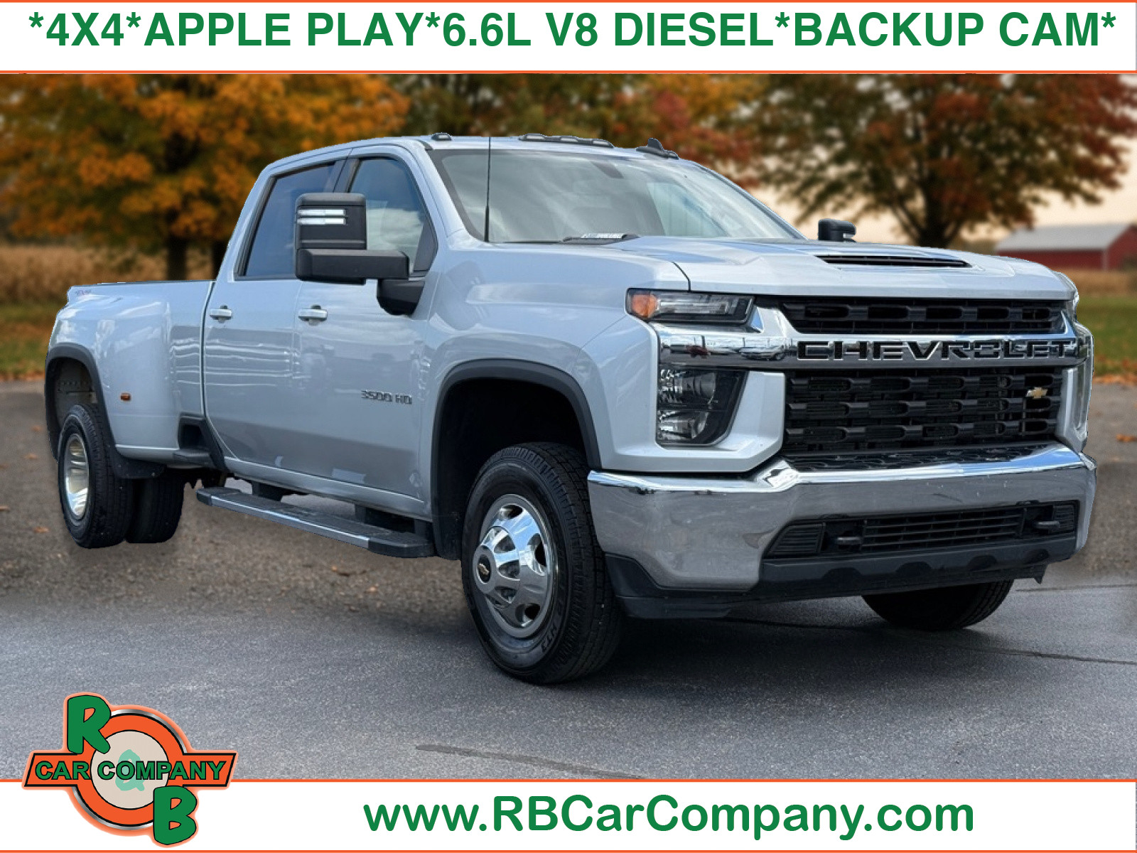 Silver Ice Metallic 2023 Chevrolet Silverado 3500HD Pickup Truck Four-Wheel Drive Automatic