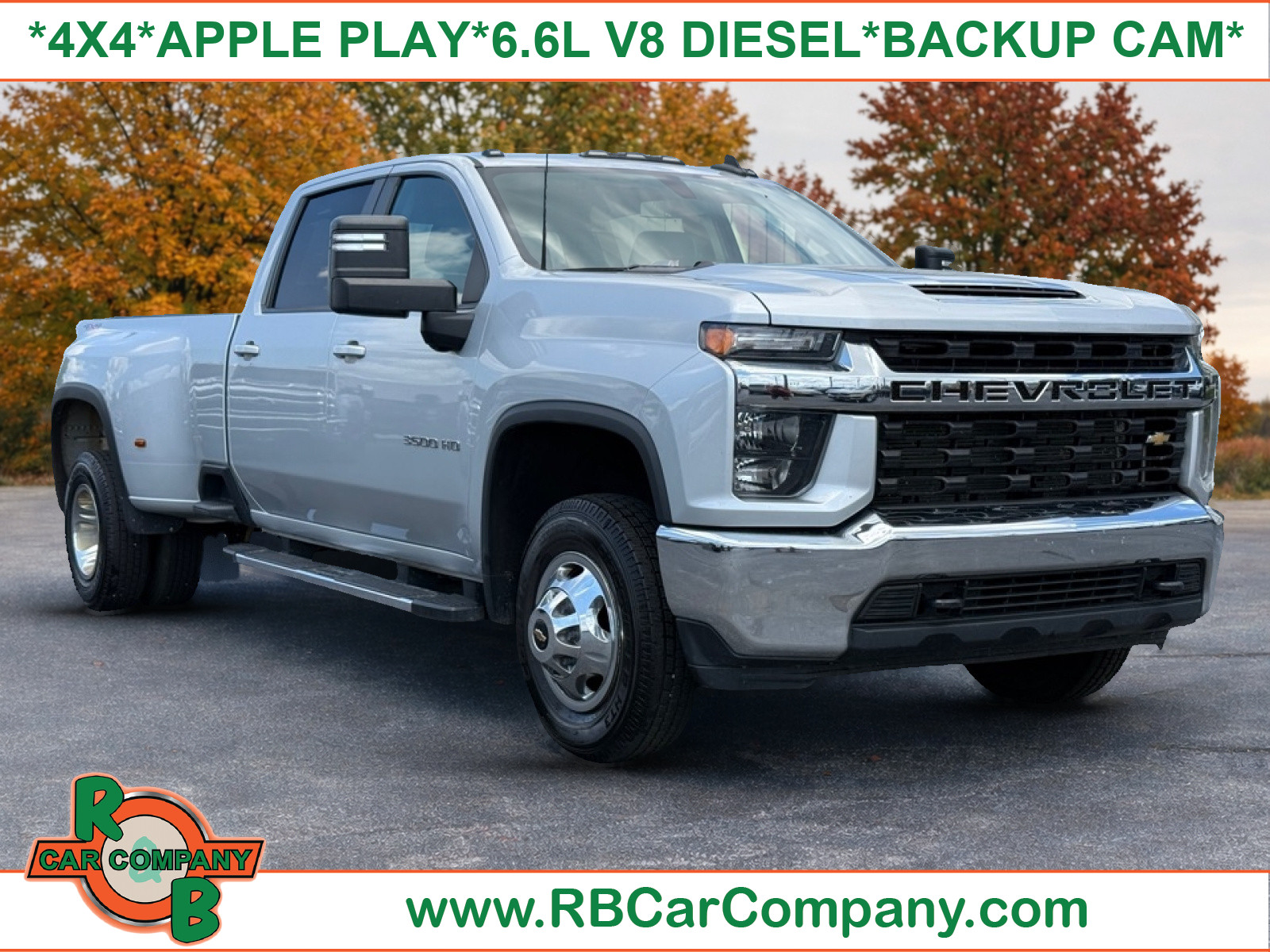 Silver Ice Metallic 2023 Chevrolet Silverado 3500HD Pickup Truck Four-Wheel Drive Automatic