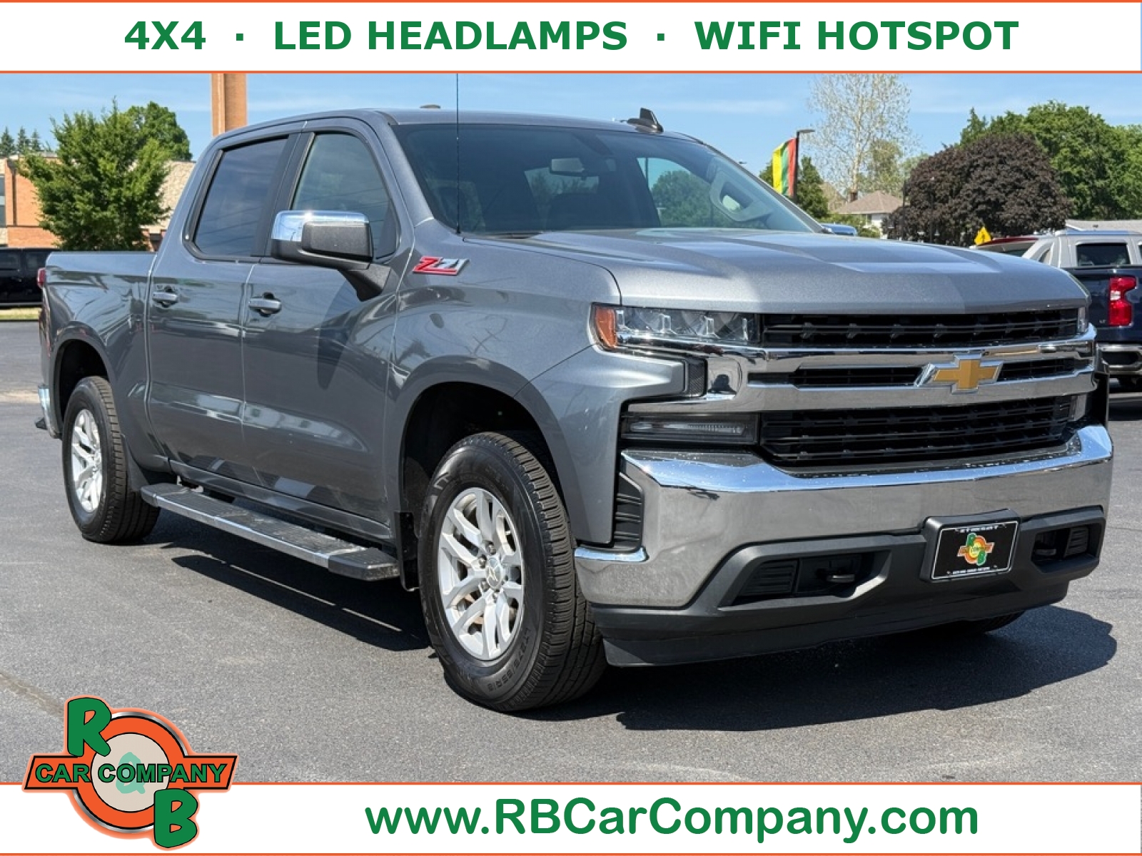 Gray (Satin Steel Metallic) 2020 Chevrolet Silverado 1500 Pickup Truck Four-Wheel Drive 8-Speed Automatic