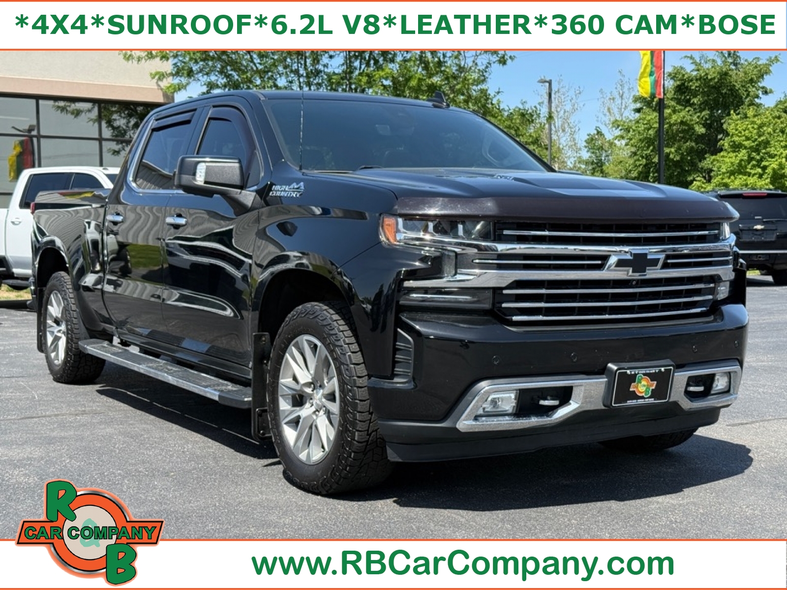 Black 2019 Chevrolet Silverado 1500 High Country Crew Cab 4WD Pickup Truck Four-Wheel Drive Automatic