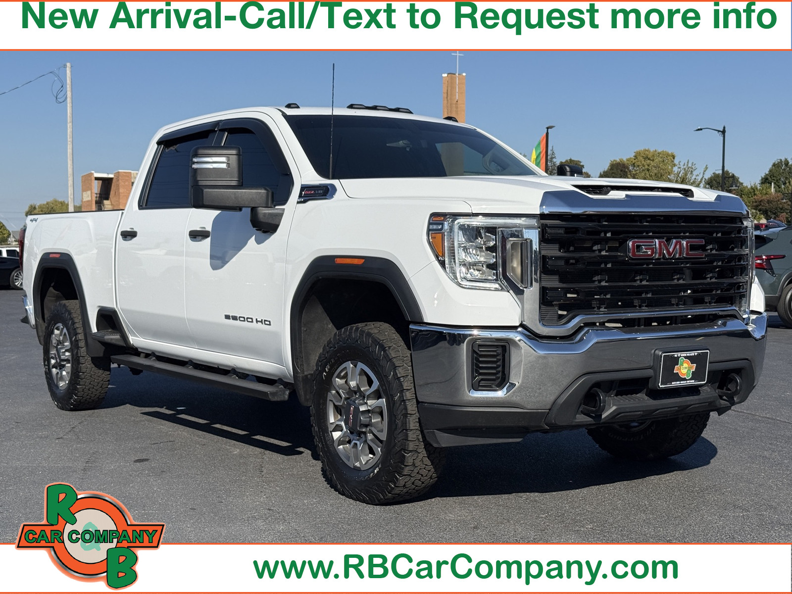 Summit White 2023 GMC Sierra 3500HD Pickup Truck Four-Wheel Drive 6-Speed Automatic
