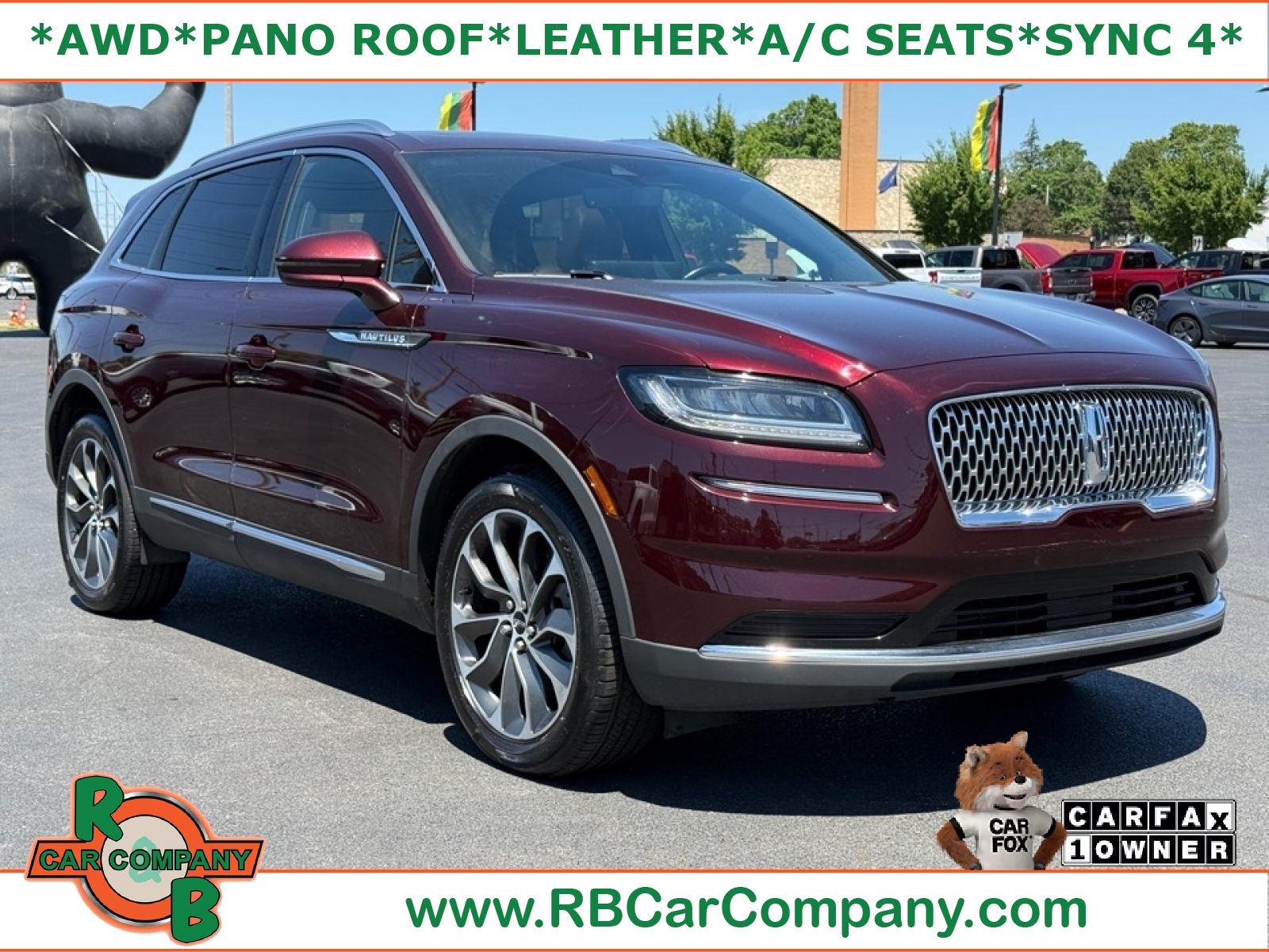 Red (BURGUNDY VELVET MET TC) 2023 Lincoln Nautilus SUV / Crossover All-Wheel Drive 8-Speed Automatic