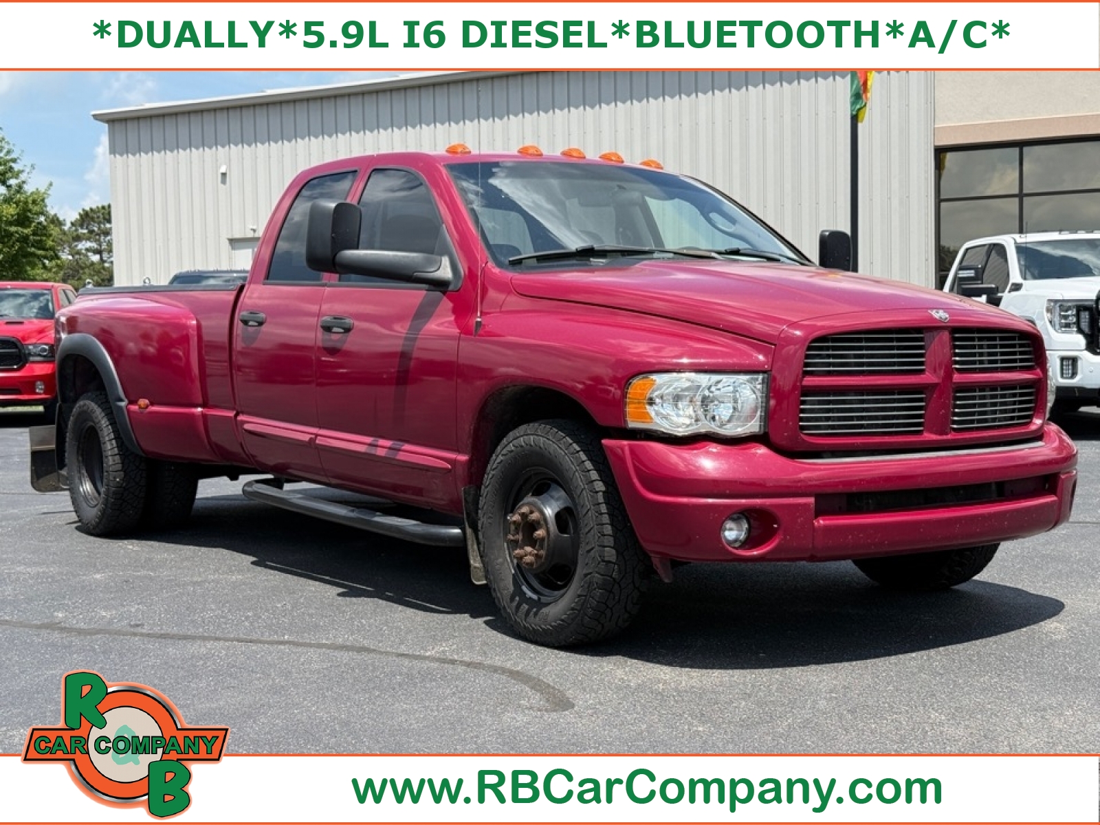 Flame Red Clearcoat 2004 Dodge RAM 3500 Pickup Truck 4-Speed Automatic