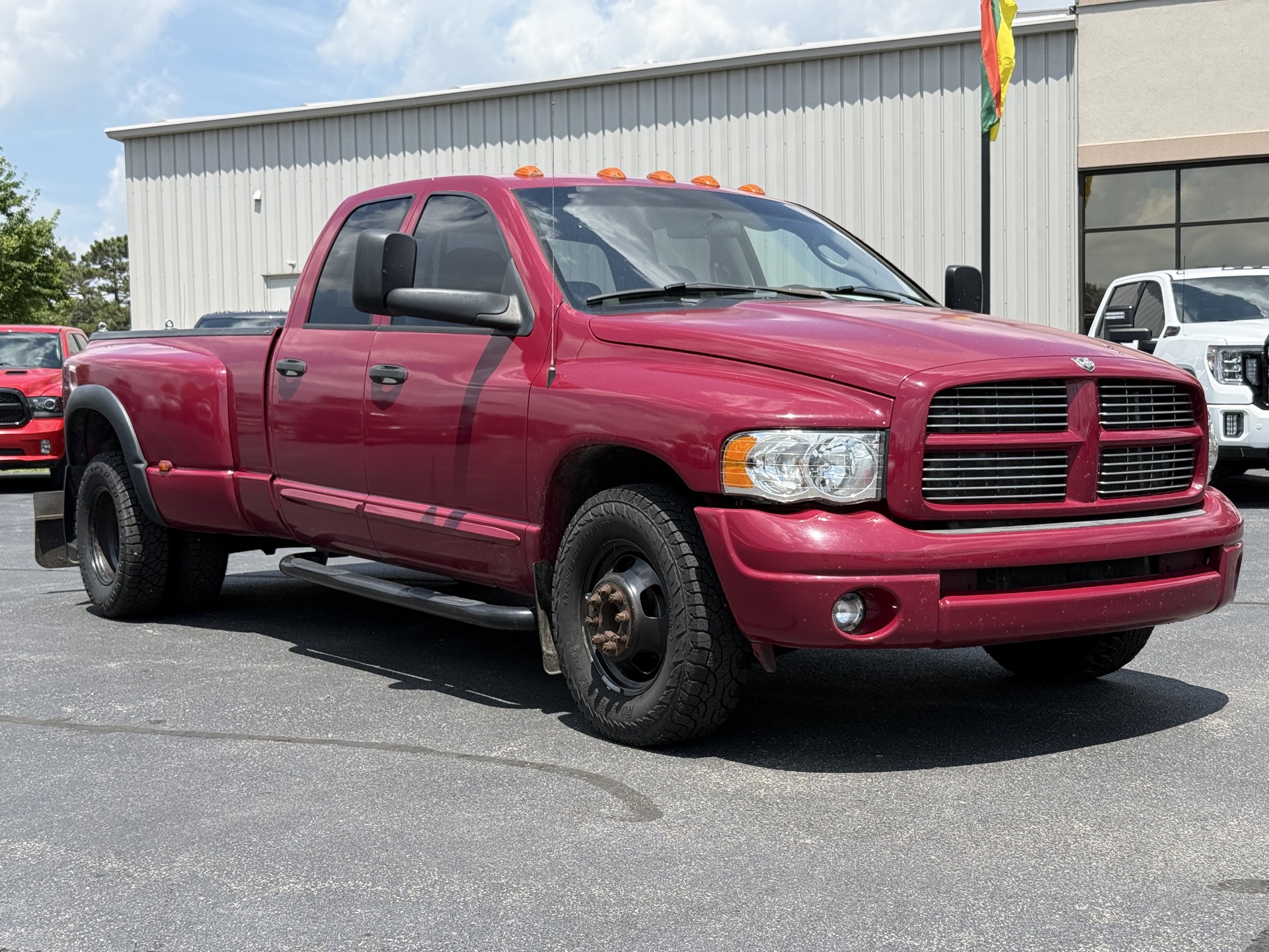 Flame Red Clearcoat 2004 Dodge RAM 3500 Pickup Truck 4-Speed Automatic