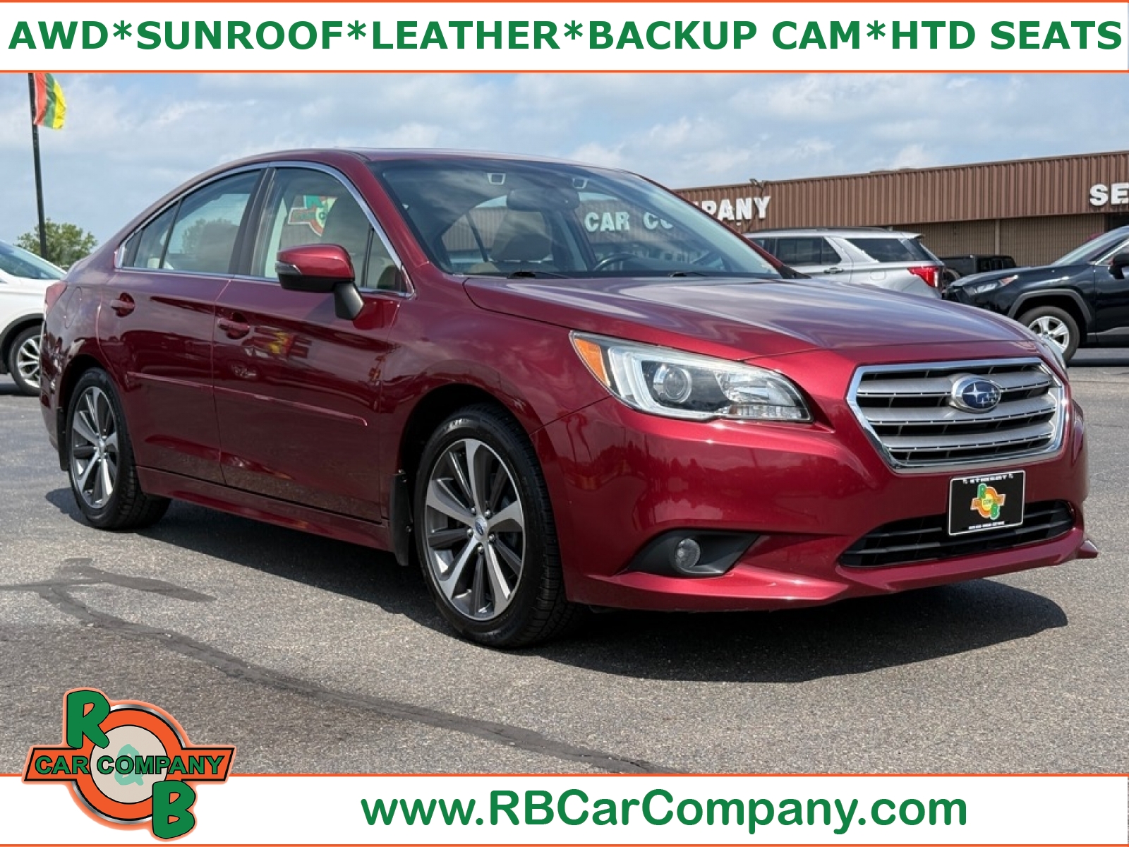 Venetian Red Pearl 2016 Subaru Legacy Sedan All-Wheel Drive 6-Speed CVT