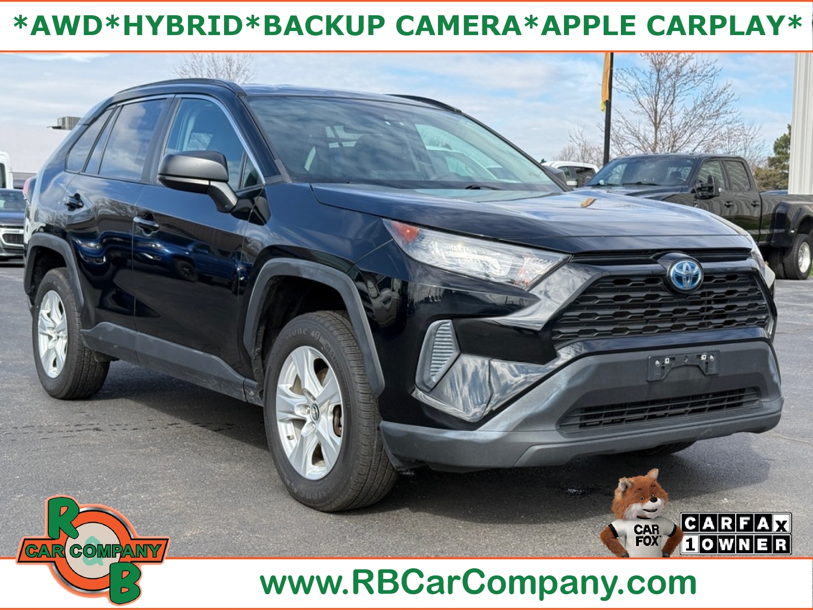 Midnight Black Metallic 2021 Toyota RAV4 Hybrid LE AWD SUV / Crossover All-Wheel Drive Continuously Variable Transmission