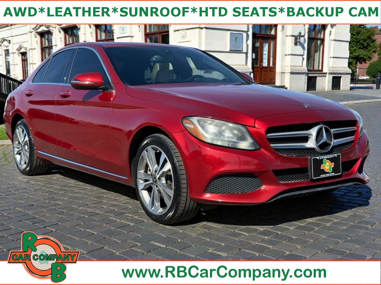 Hyacinth Red 2018 Mercedes-Benz C-Class C 300 Sedan 4MATIC Sedan All-Wheel Drive 9-Speed Automatic