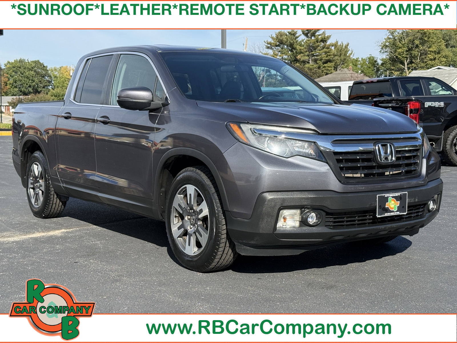 Gray (Modern Steel Metallic) 2019 Honda Ridgeline Pickup Truck Front-Wheel Drive 6-Speed Automatic
